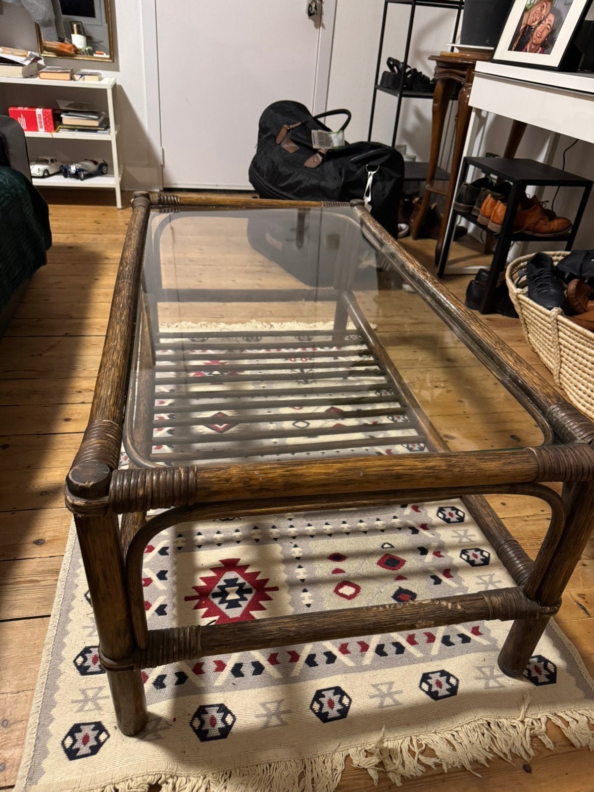 Table basse de salon en verre, Maison & Meubles, 150 à 200 cm, Comme neuf, Enlèvement, 50 à 100 cm