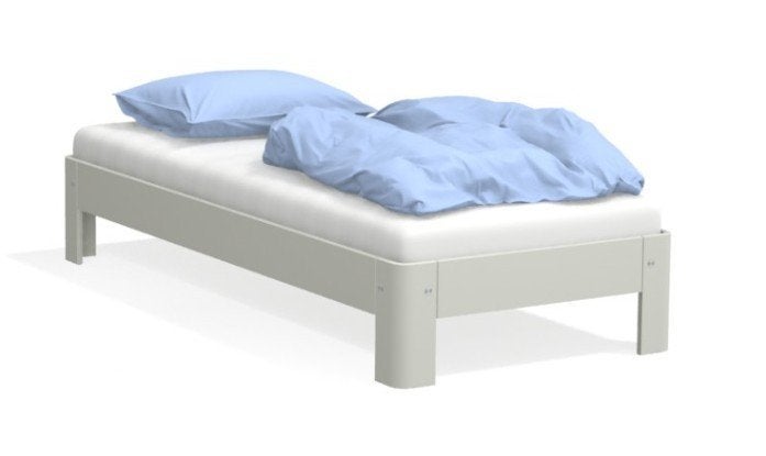 Bed Auping 200x90cm met elektrisch verstelbare bedbodem, Ophalen, Verstelbaar, 90 cm, Wit