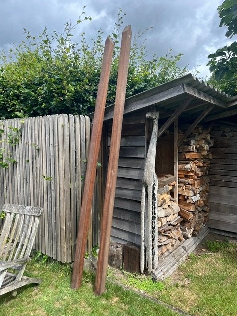 Azobe palen 2 stuks  3 meter 8,5x8,5 cm nieuw, Ophalen, Palen, Nieuw, Hardhout