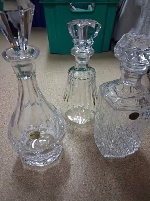 3 kristallen karaffen Baccarat Atlantis Cristal d'Arques, Ophalen