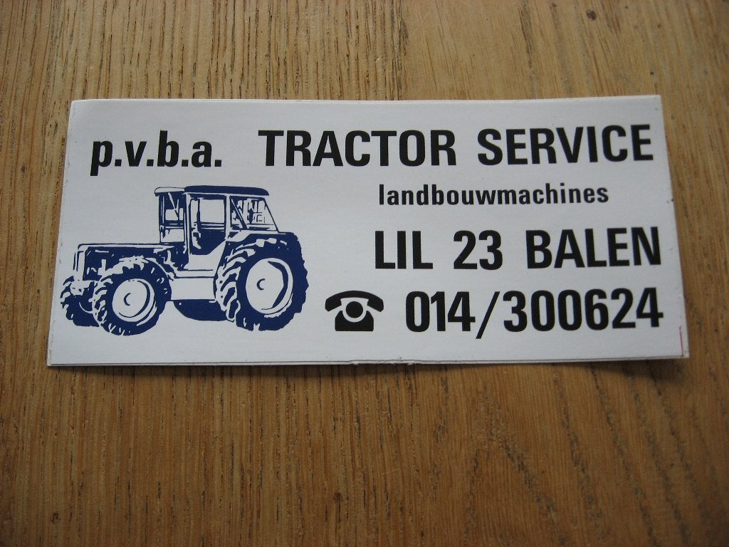 Tractor service Landbouwmachines Balen Sticker, Verzamelen, Ophalen of Verzenden, Nieuw, Bedrijf of Vereniging