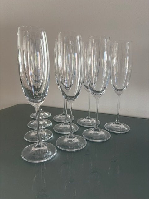 Champagneglazen 10 stuks, Ophalen, Zo goed als nieuw, Overige typen