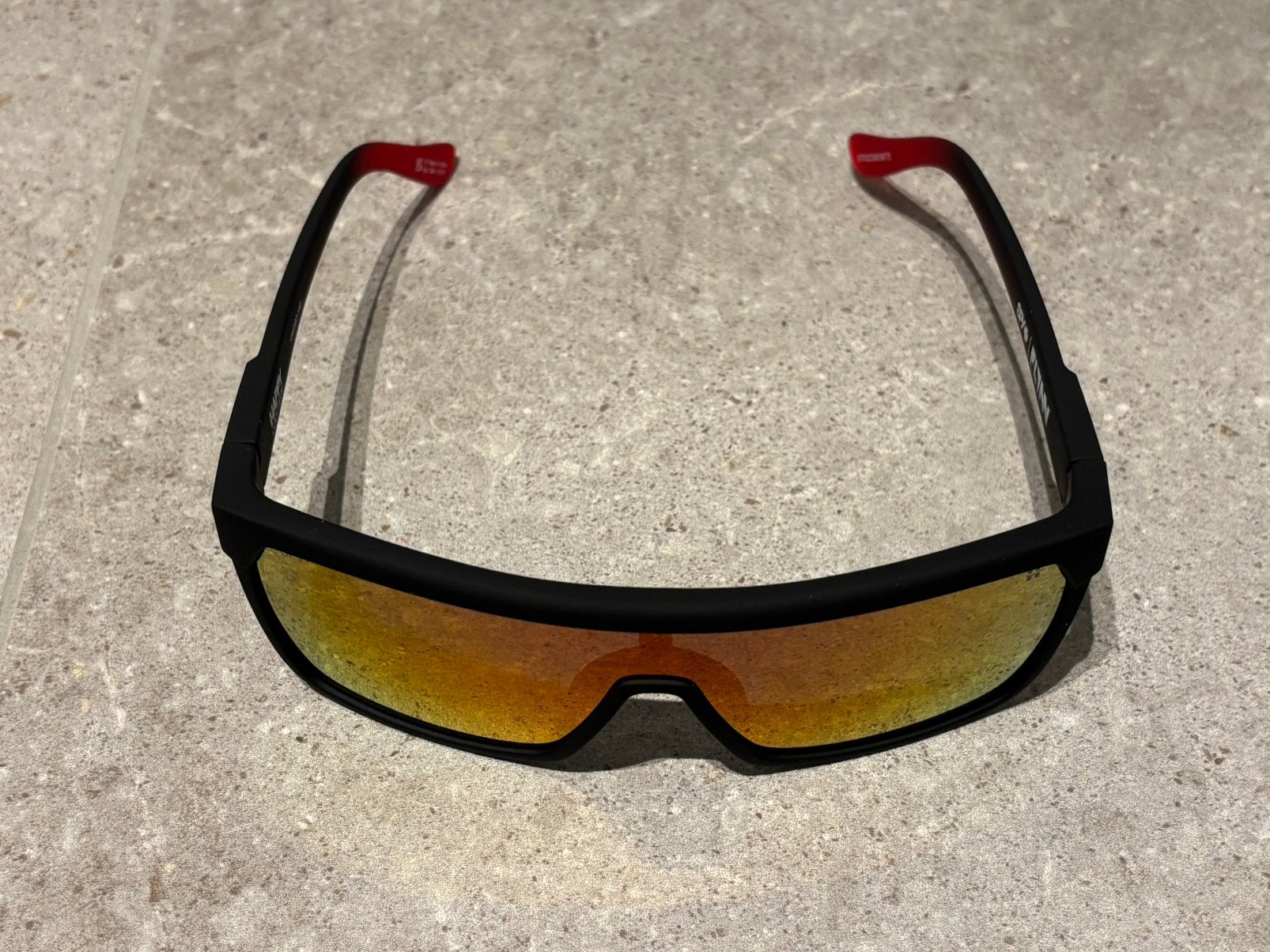 SPY+ Flynn Shield zonnebril NEW Cat.3 Red Mirror fiets sport, Autres marques, Enlèvement ou Envoi, Lunettes de soleil, Neuf