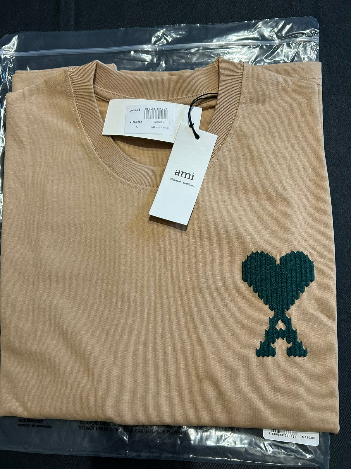 Tee shirt ami, Kleding | Heren, Verzenden, Nieuw, Maat 46 (S) of kleiner, Bruin