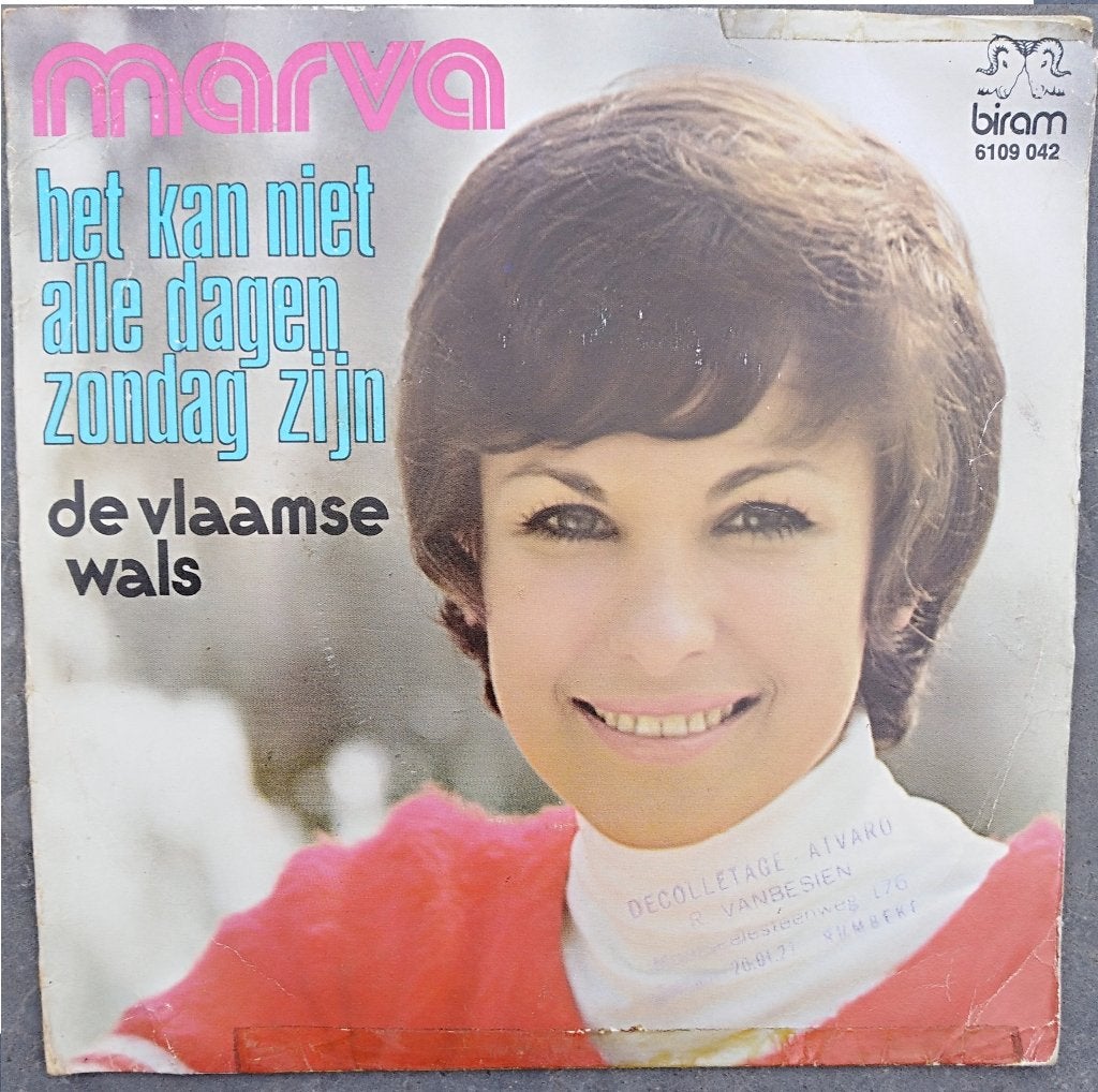 Marva: "Het kan niet alle dagen zondag zijn"/Marva-SETJE!, Fotohoes, Ophalen of Verzenden