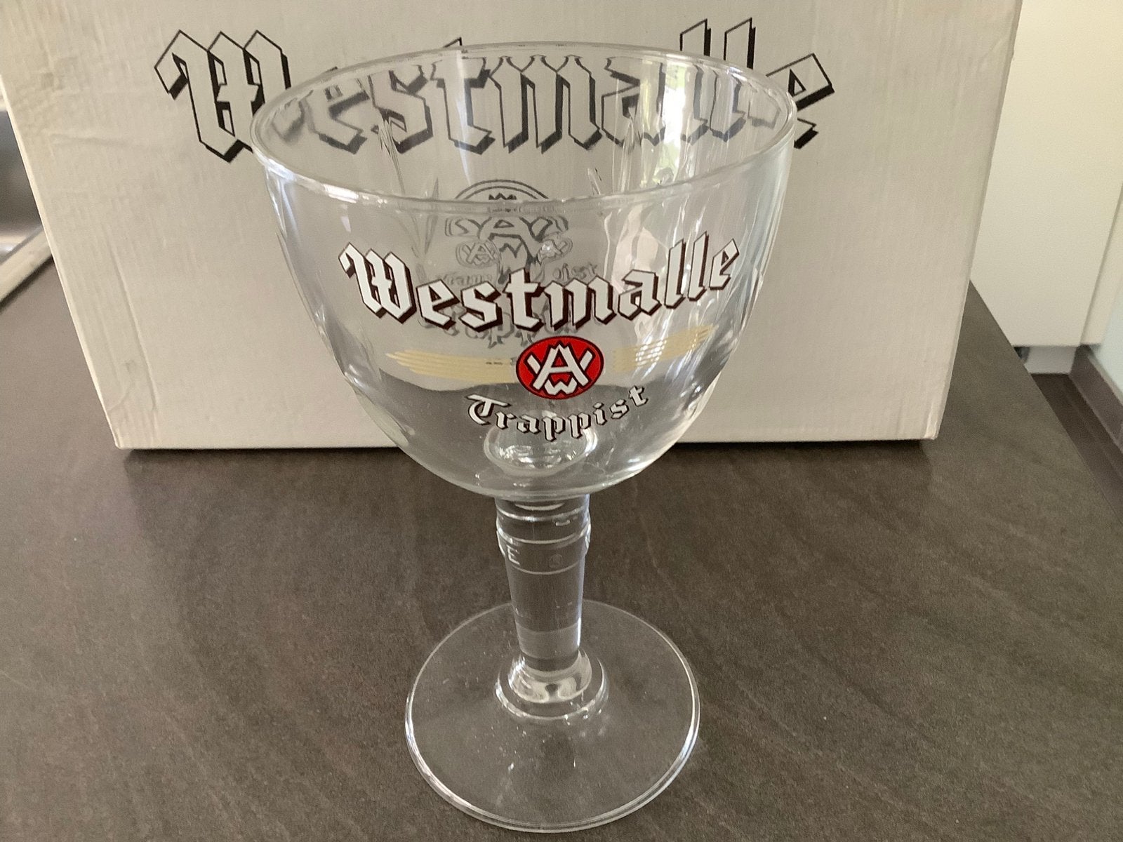 Westmalle nieuwe set van 6 bierglazen, Verzamelen, Ophalen, Nieuw, Bierglas