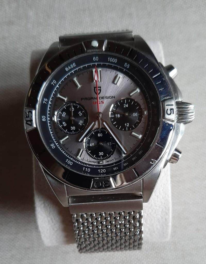 Pagani 1705 horloge, Handtassen en Accessoires, Horloges | Heren, Overige merken, Staal, Staal, Polshorloge