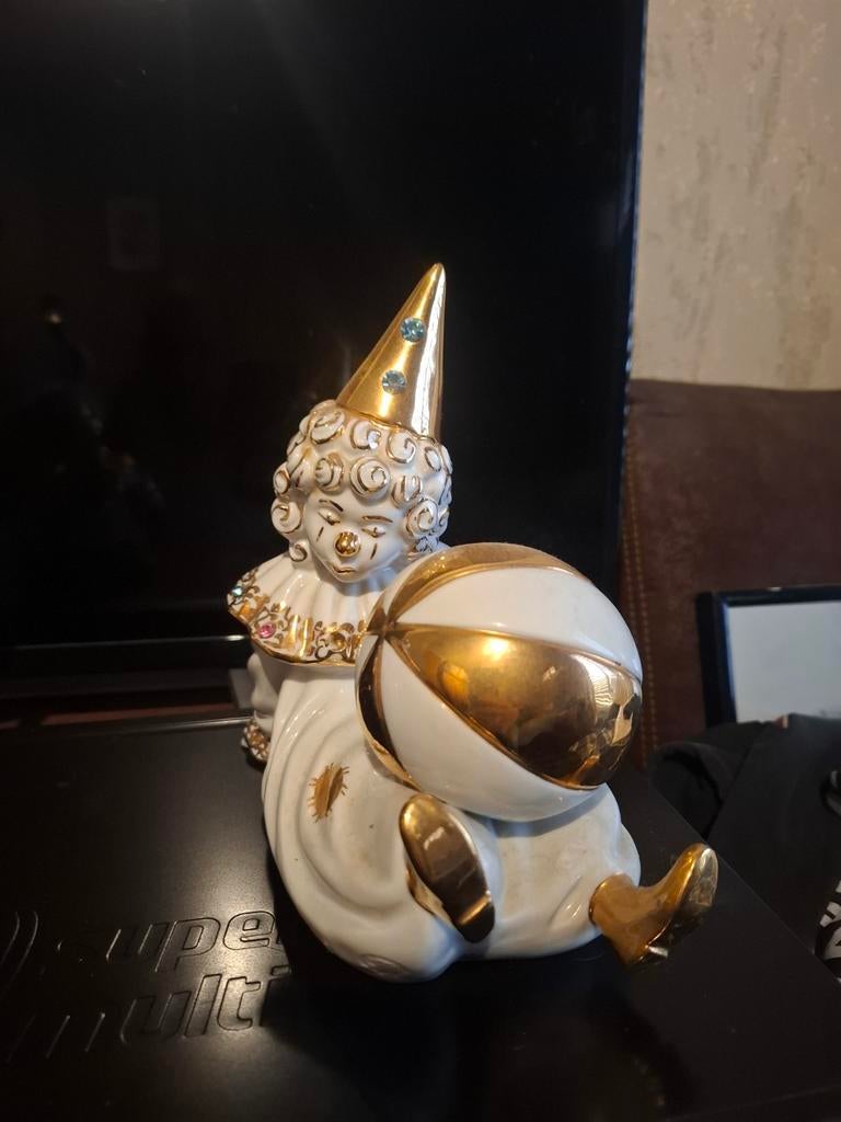 Clown en olifant beeld porselein en swarovski 15 cm, Verzamelen, Ophalen