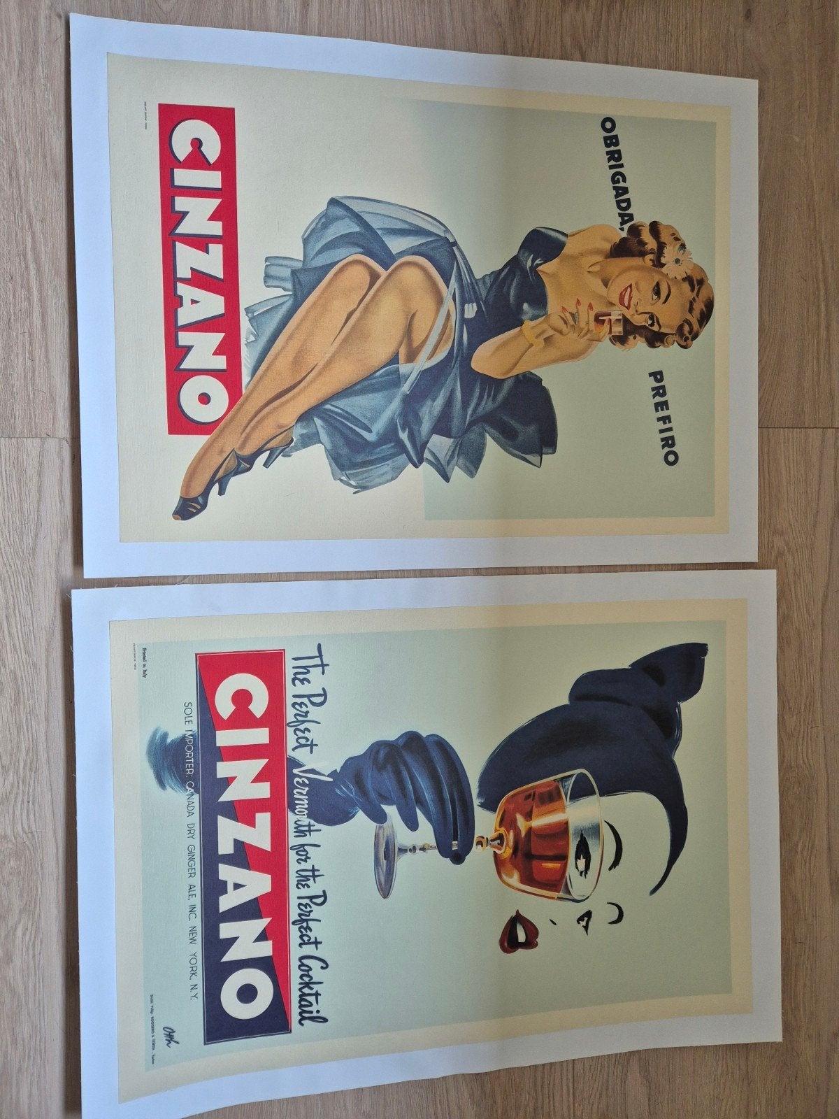 2 vintage affiches Cinzano, Verzamelen, Ophalen of Verzenden