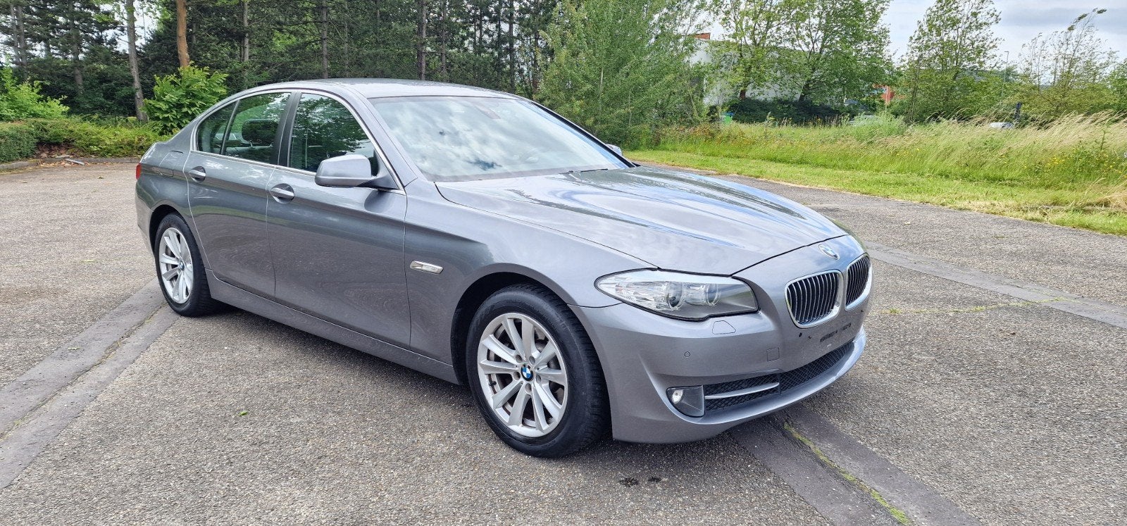 BMW 520 2010 163pk Automaat, Autos, Cuir, Entreprise, Noir, Automatique