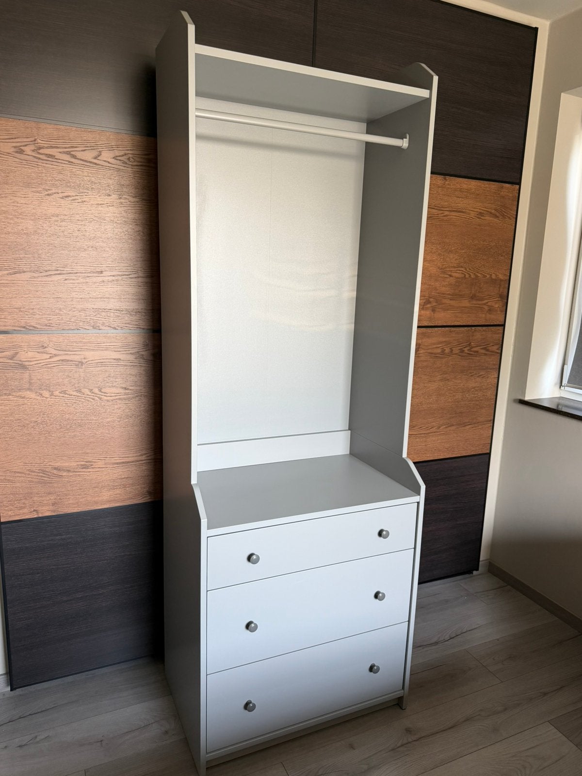 IKEA HAUGA Open kleerkast grijs, Ophalen, Zo goed als nieuw