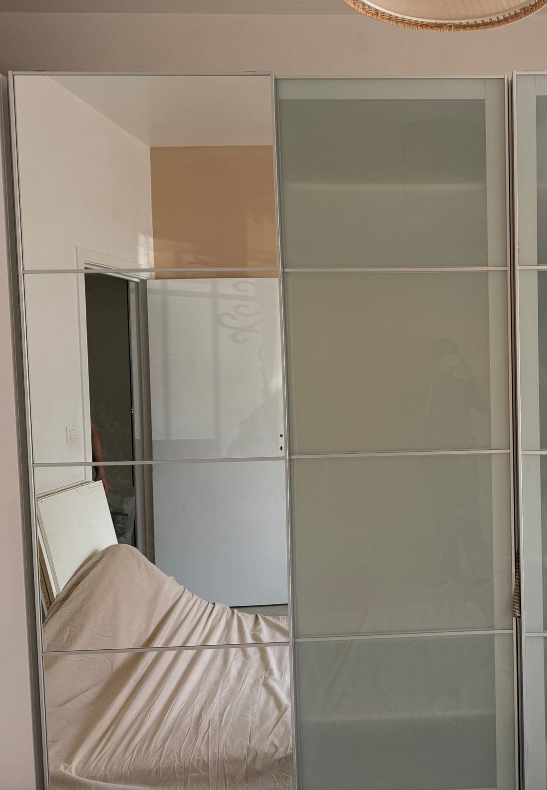 2schuifdeuren pax IKEA 75x292, Ophalen, Gebruikt, Glas