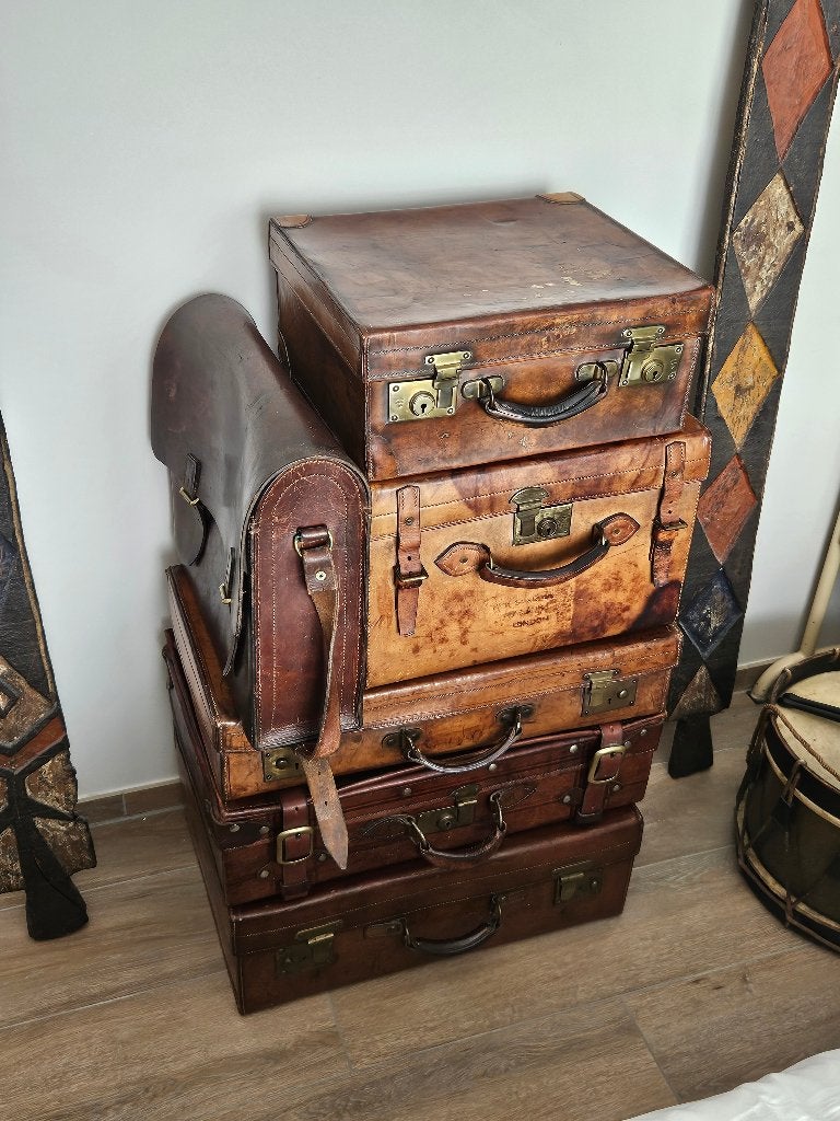 étuis en cuir vintage, Maison & Meubles, Vintage, Enlèvement, Utilisé, Brun