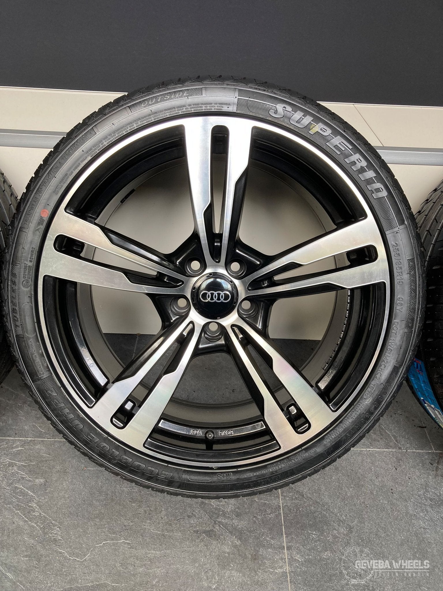 19” Audi A5 / S5 sport velgen + banden 5x112 255/35/19, Auto-onderdelen, 19 inch, Gebruikt, 255 mm, -