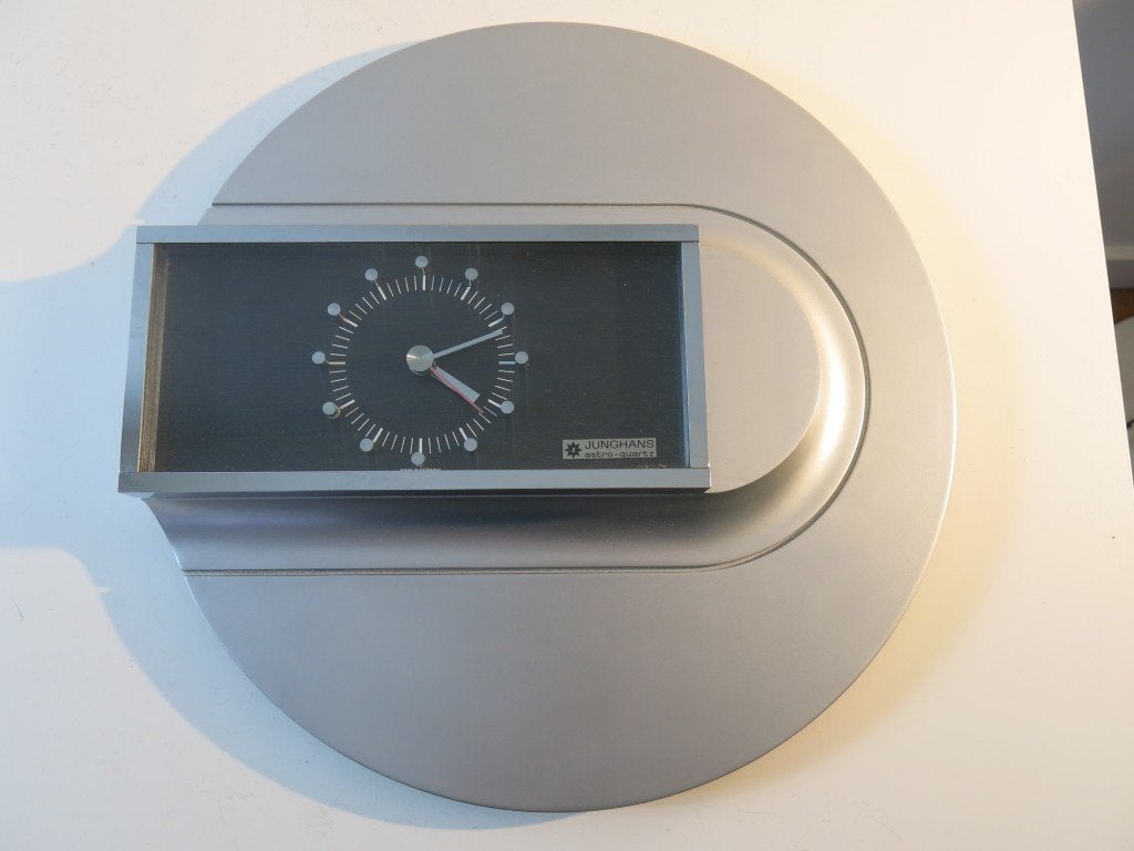 Zeldzame  Junghans Astro-Chron wandklok space age jaren 70, Ophalen of Verzenden