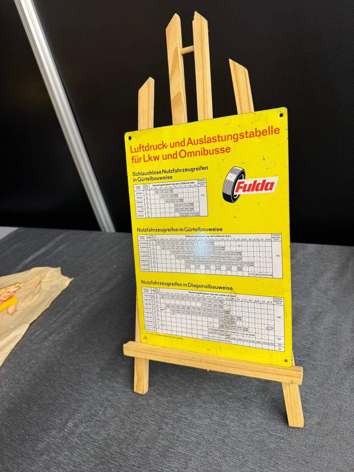 Fulda banden oud reclame bordje, Verzamelen, Reclamebord, Gebruikt, ., Ophalen of Verzenden
