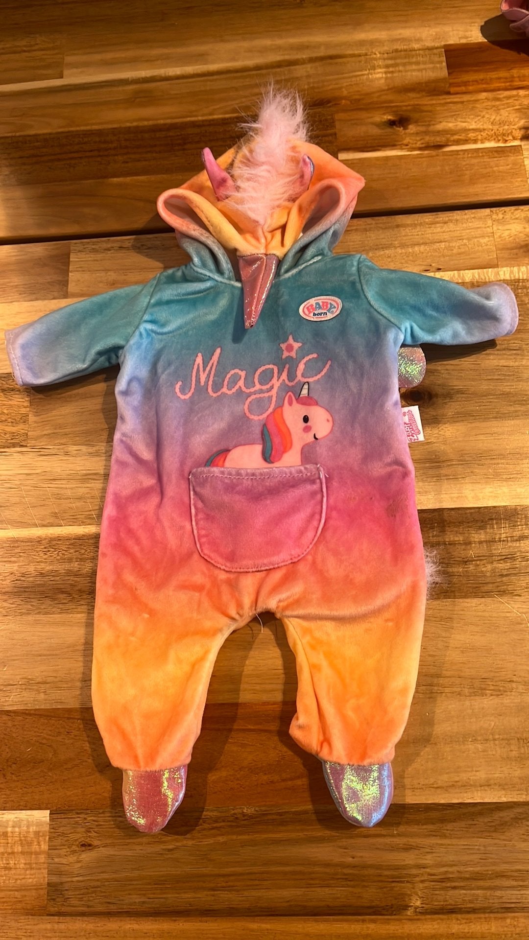 Baby Born eenhoorn onesie, Kinderen en Baby's, Ophalen of Verzenden, Gebruikt, Babypop