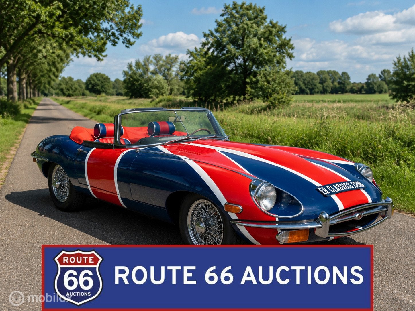 Jaguar E-Type S2 Cabriolet | 1970 | Route 66 Auctions, Zwart, Bedrijf, Handgeschakeld, Overige carrosserie