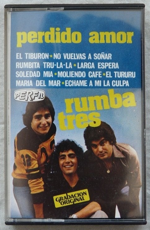 Cassette, Rumba Tres - Perdido Amor, Perfil Records, 1990., Cd's en Dvd's, Gebruikt, Wereldmuziek, 1 bandje, Ophalen of Verzenden