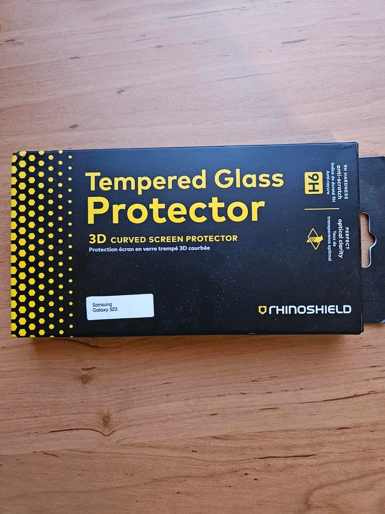 Rhinoshield tempered glass protector Samsung Galaxy S23, Ophalen of Verzenden, Screenprotector