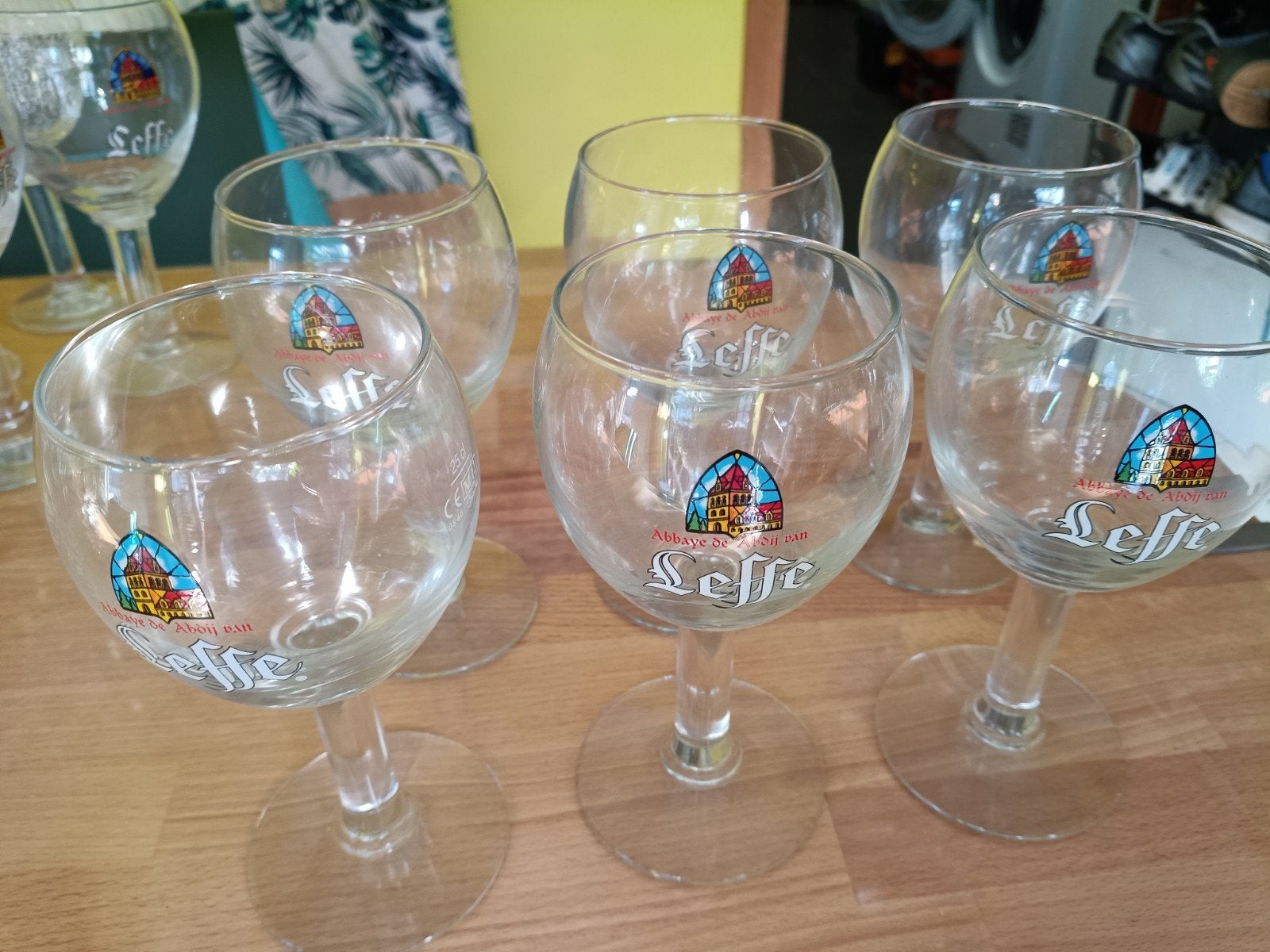 6 Leffe glazen, Verzamelen, Ophalen, Zo goed als nieuw, Glas of Glazen, Leffe