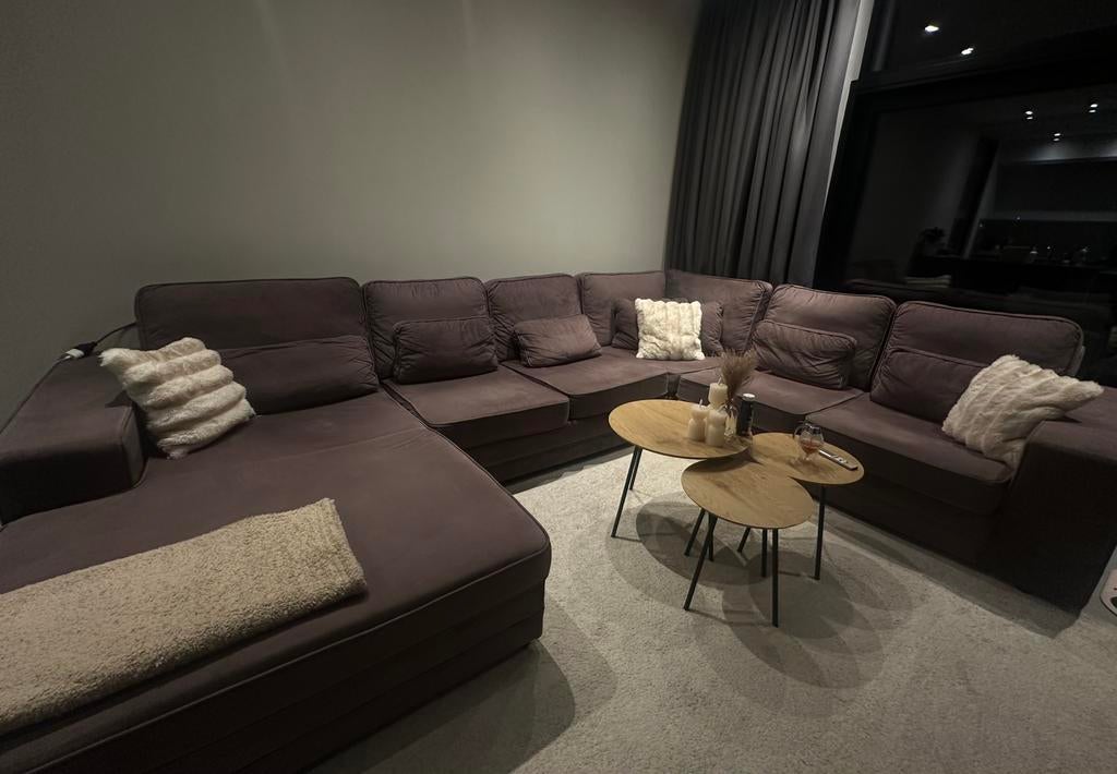 XXL Moderne Bruine Hoekbank – Luxe & Comfort, Huis en Inrichting, Zetels | Zetels, Ophalen, Hoekbank