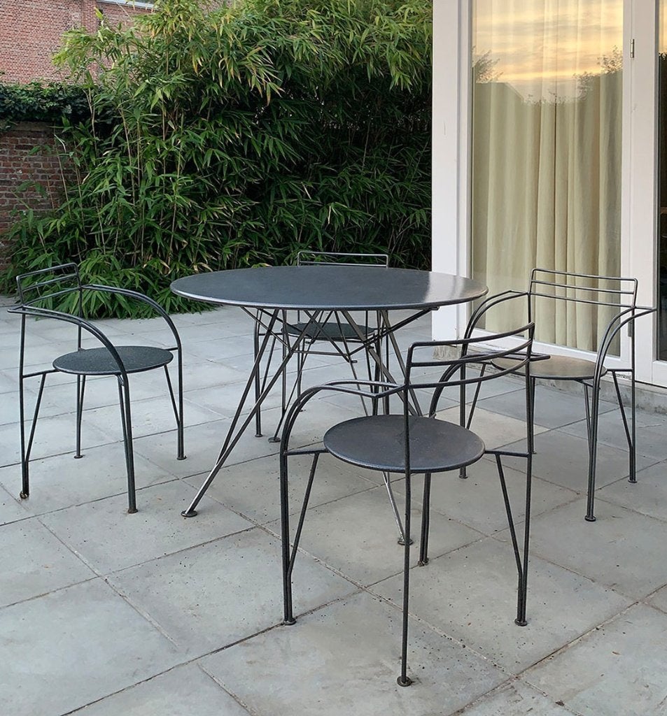vintage tuinset Pascal Mourgue fondation cartier 1985, Tuin en Terras, Tuinsets en Loungesets, Gebruikt, Tuinset, Overige materialen