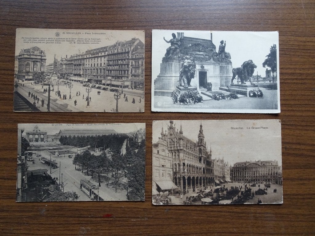 lot de 12 cartes postales ville de bruxelles, Enlèvement ou Envoi, 1920 à 1940, Affranchie, Bruxelles (Capitale)
