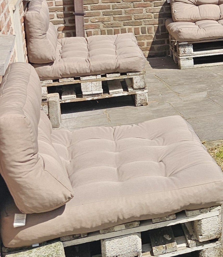 coussins de palette 4 sets pour europallet, Jardin & Terrasse, Accessoires mobilier de jardin, Comme neuf, Enlèvement