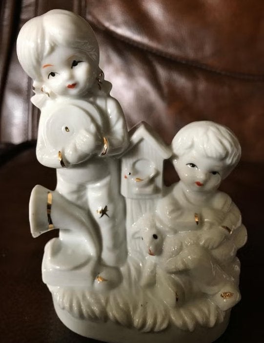 Vintage porseleinen beeldje, Ophalen of Verzenden, Zo goed als nieuw, Mens