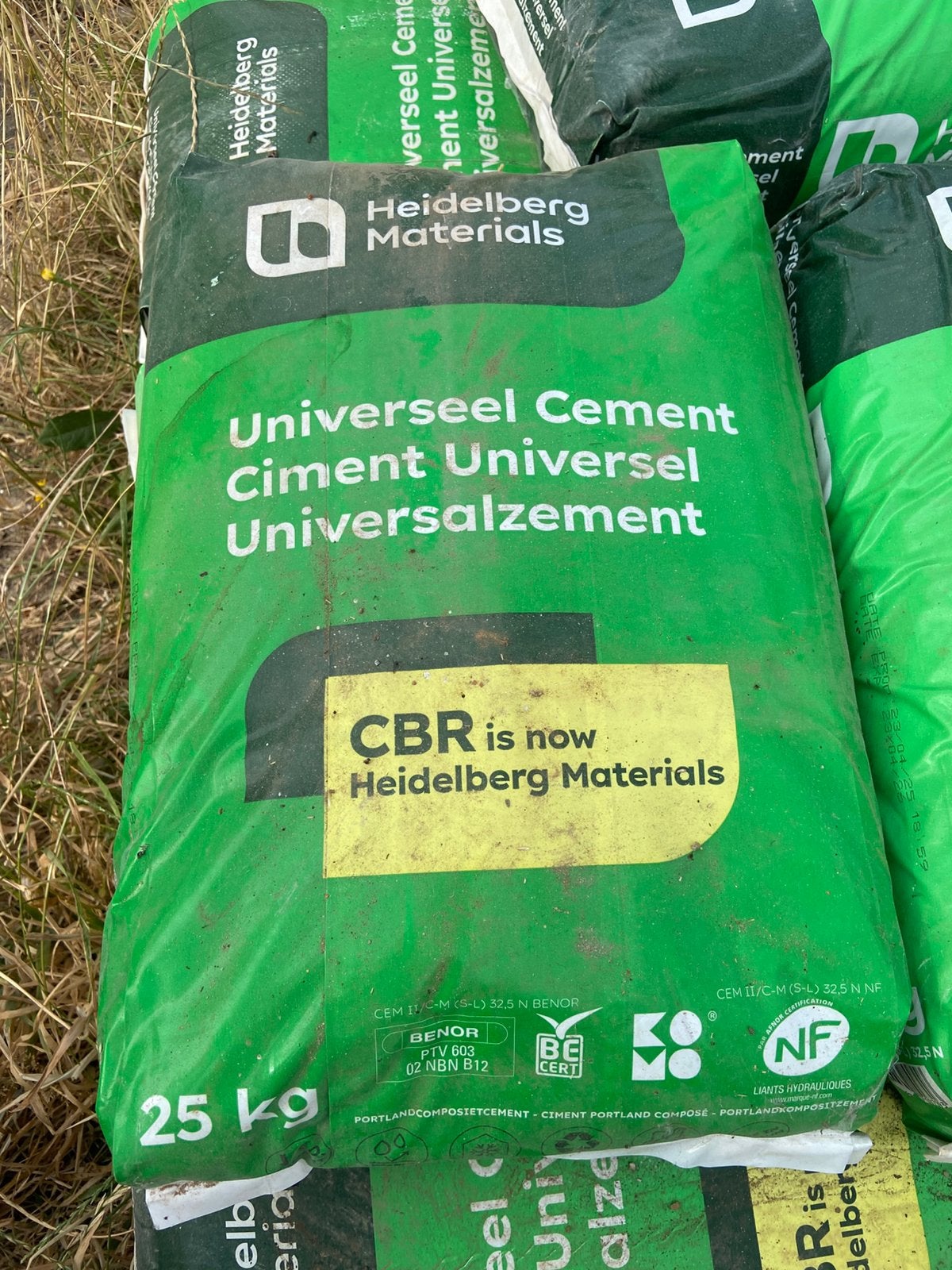 18 zakken CBR Universeel Cement 25 kg, Ophalen, Nieuw