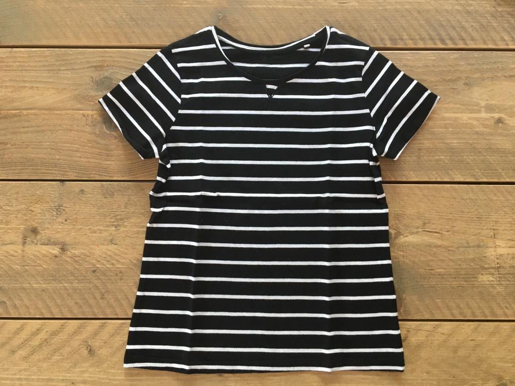 C&A, gestreepte t-shirt maat 134 - 140, Kinderen en Baby's, Kinderkleding | Maat 134, C&A, Meisje, Ophalen of Verzenden, Zo goed als nieuw