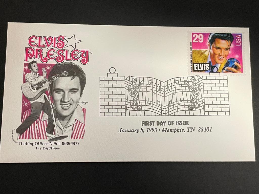 Elvis Presley - Enveloppe First day Issue 8/1/1993 postzegel, Postzegels en Munten, Ophalen of Verzenden