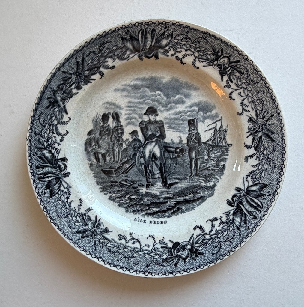 NAPOLEON bord - JEMAPPES aardewerk van JEMAPPES Elba 1870, Antiek en Kunst, Ophalen of Verzenden