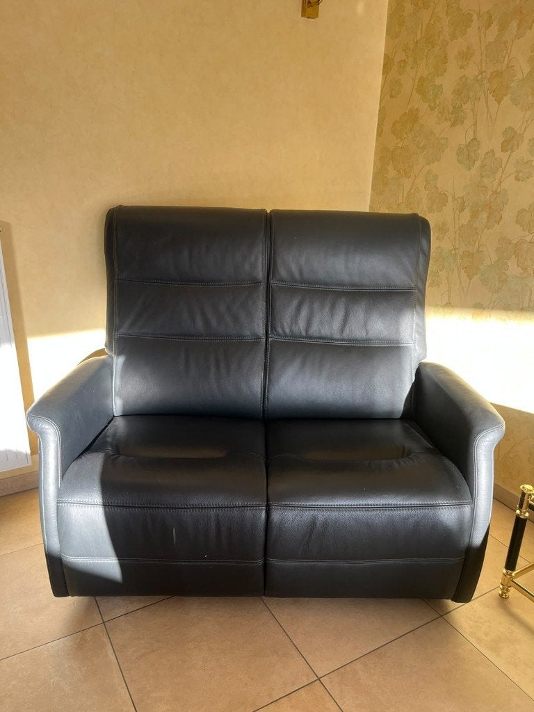 salon, Maison & Meubles, Enlèvement, Comme neuf, Cuir