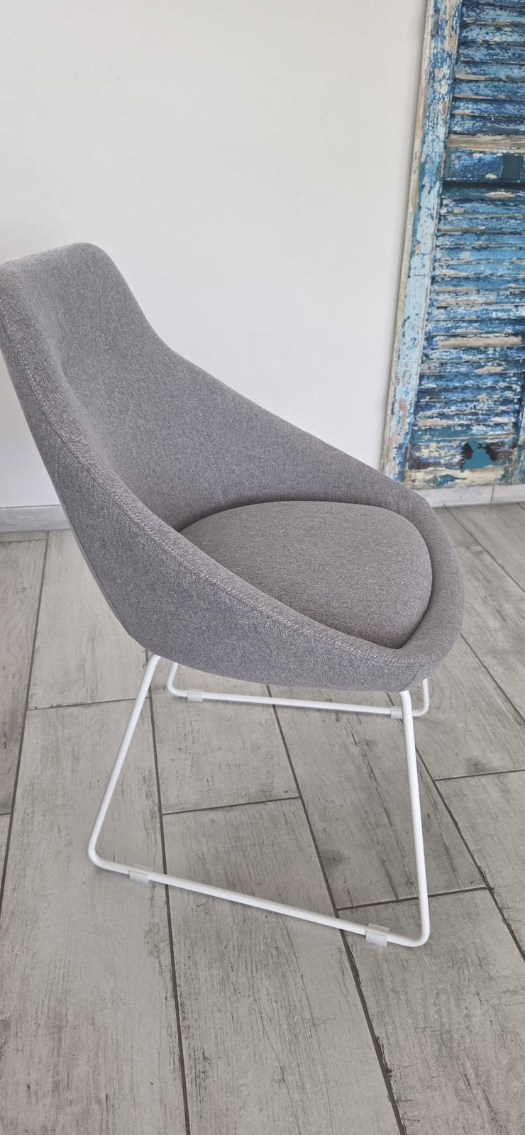 chaises modernes, Enlèvement, Comme neuf, Gris, Tissus