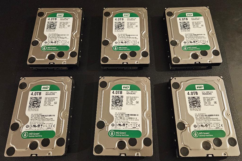Western Digital WD40EZRX 4TB (6 stuks), Intern, Ophalen of Verzenden, 4TB, Western Digital