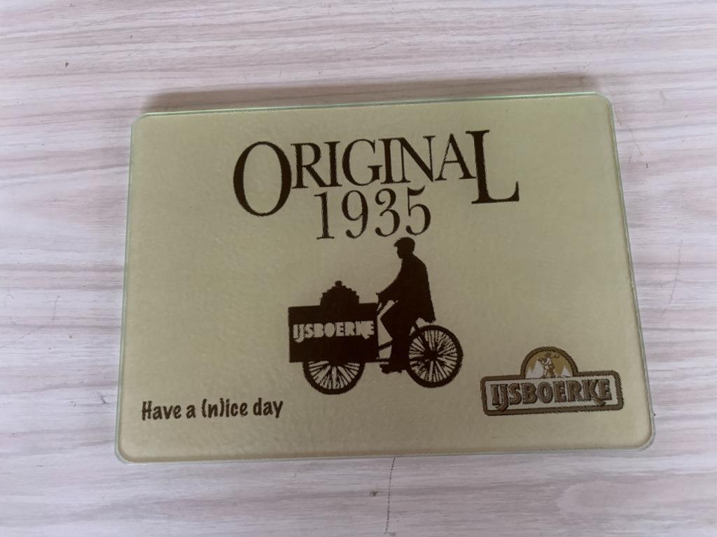 glasplaat original 1935 ijsboerke, Ophalen, Zo goed als nieuw, Gebruiksvoorwerp