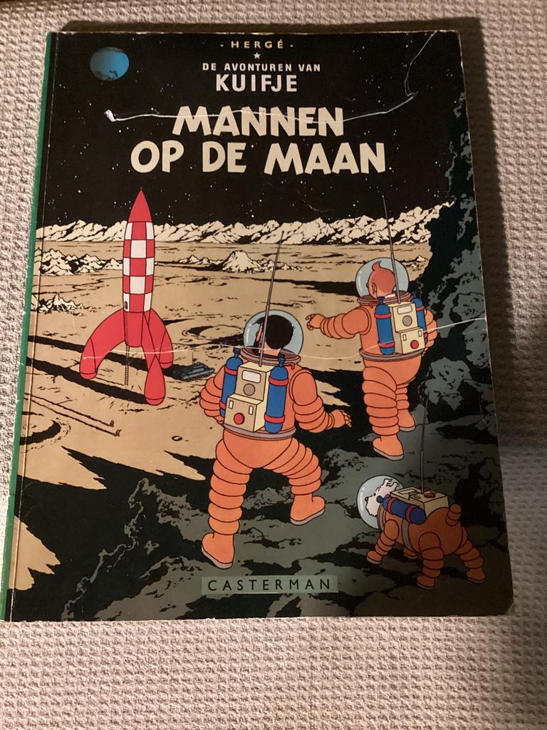 Kuifje strip :Mannen op de maan ( 1954 ), Ophalen of Verzenden, Gelezen