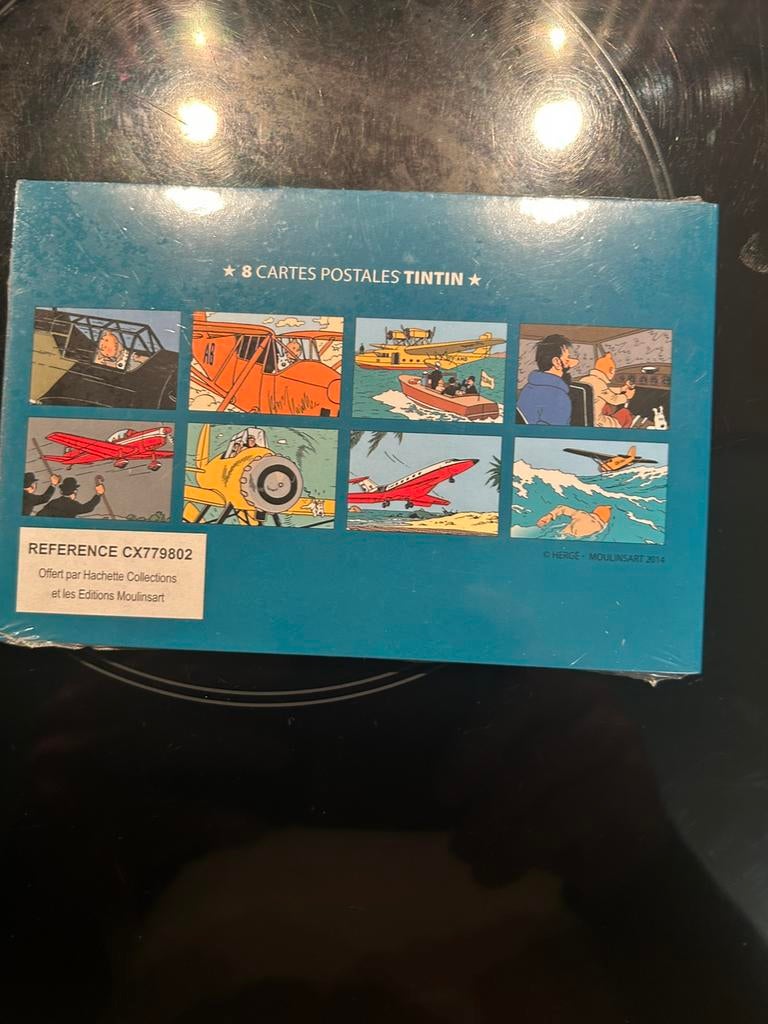 Lot de 8 cartes postaTintin 2014 sous scello, Ophalen of Verzenden