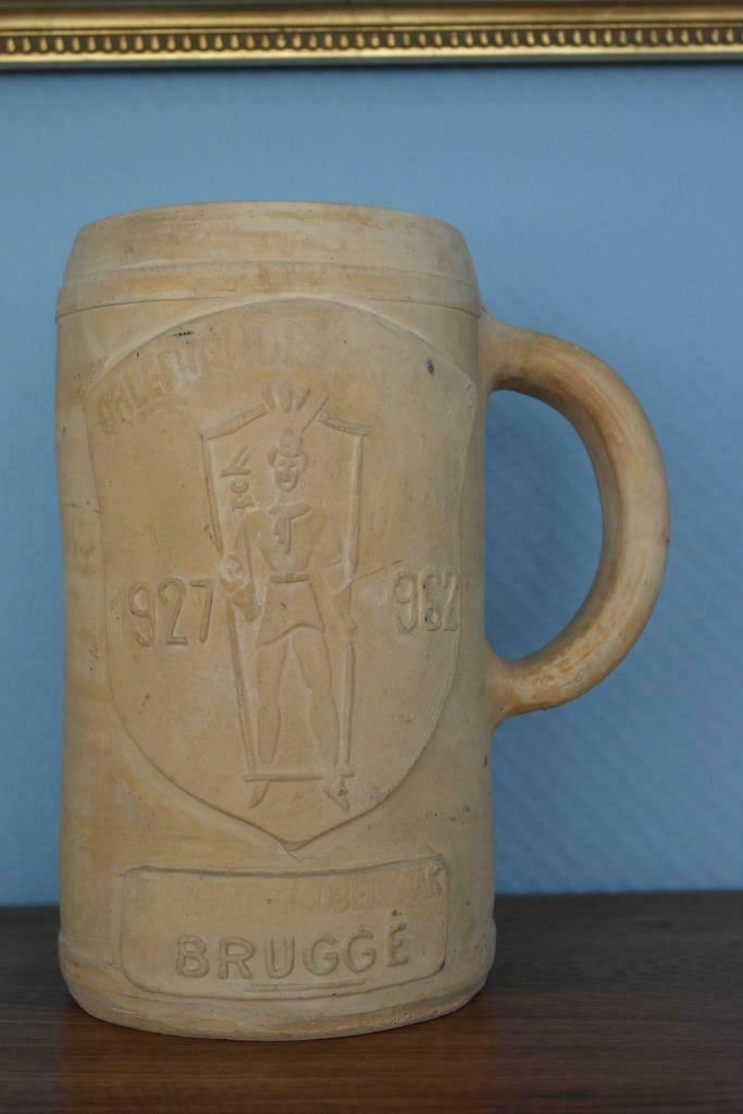 Grande chope de bière - Poterie Flamande, Antiquités & Art, Antiquités | Céramique & Poterie, Enlèvement