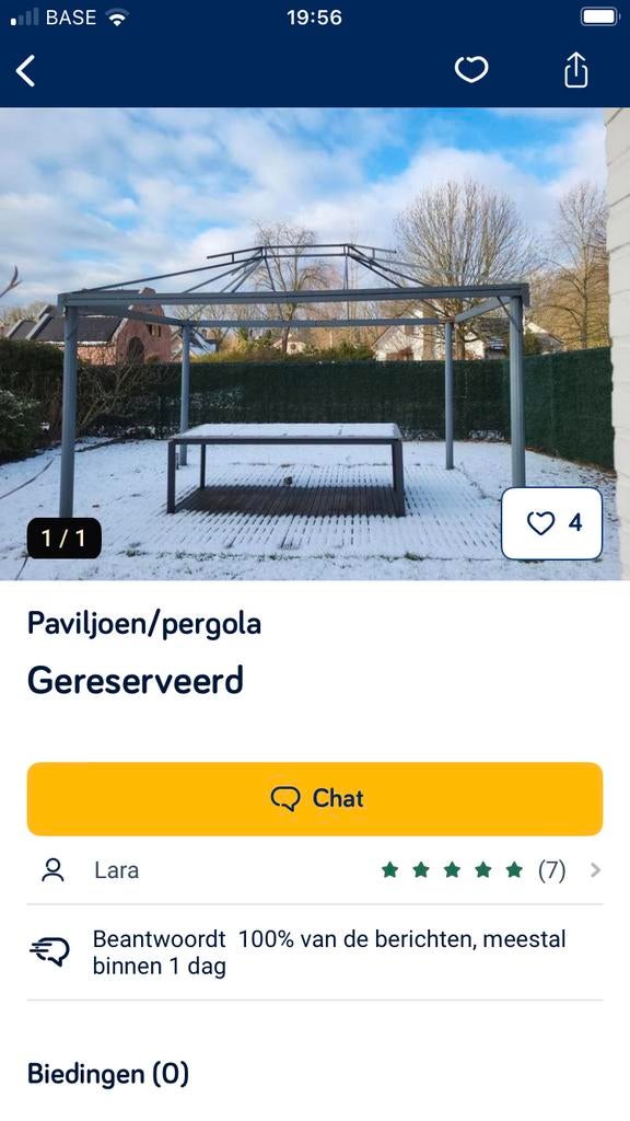 Pergola, Tuin en Terras, Partytenten, Ophalen, Gebruikt, Minder dan 5 meter, 4 tot 6 meter