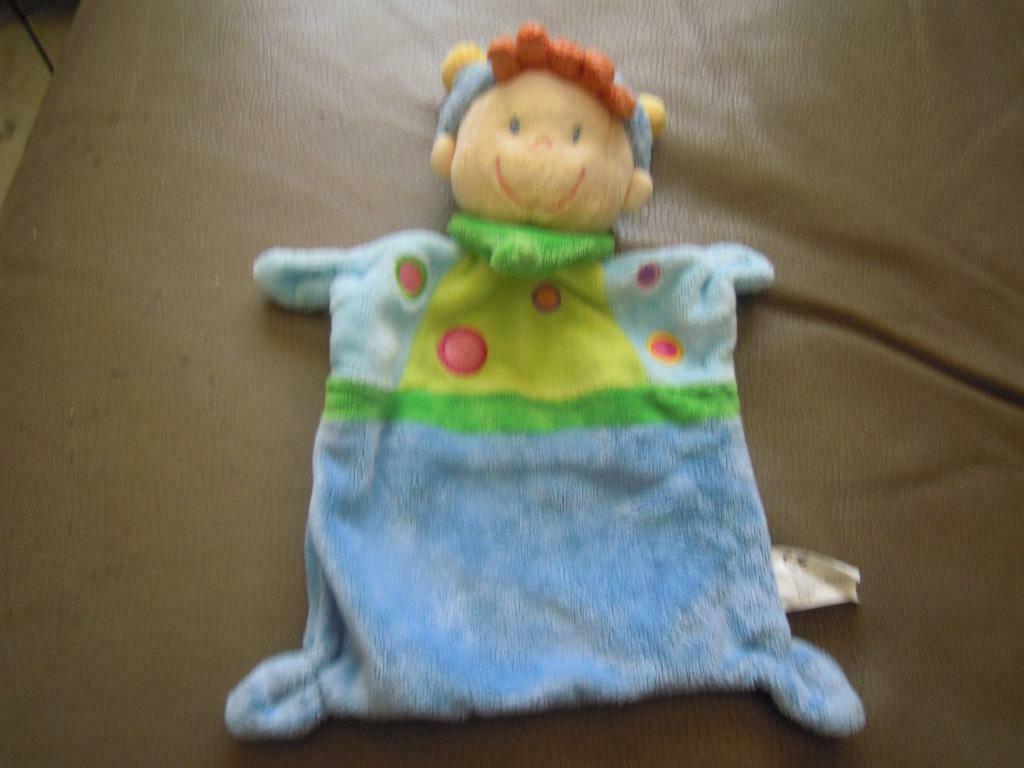 knuffeldoekje nicotoy clown blauw, Kinderen en Baby's, Ophalen of Verzenden, Nieuw