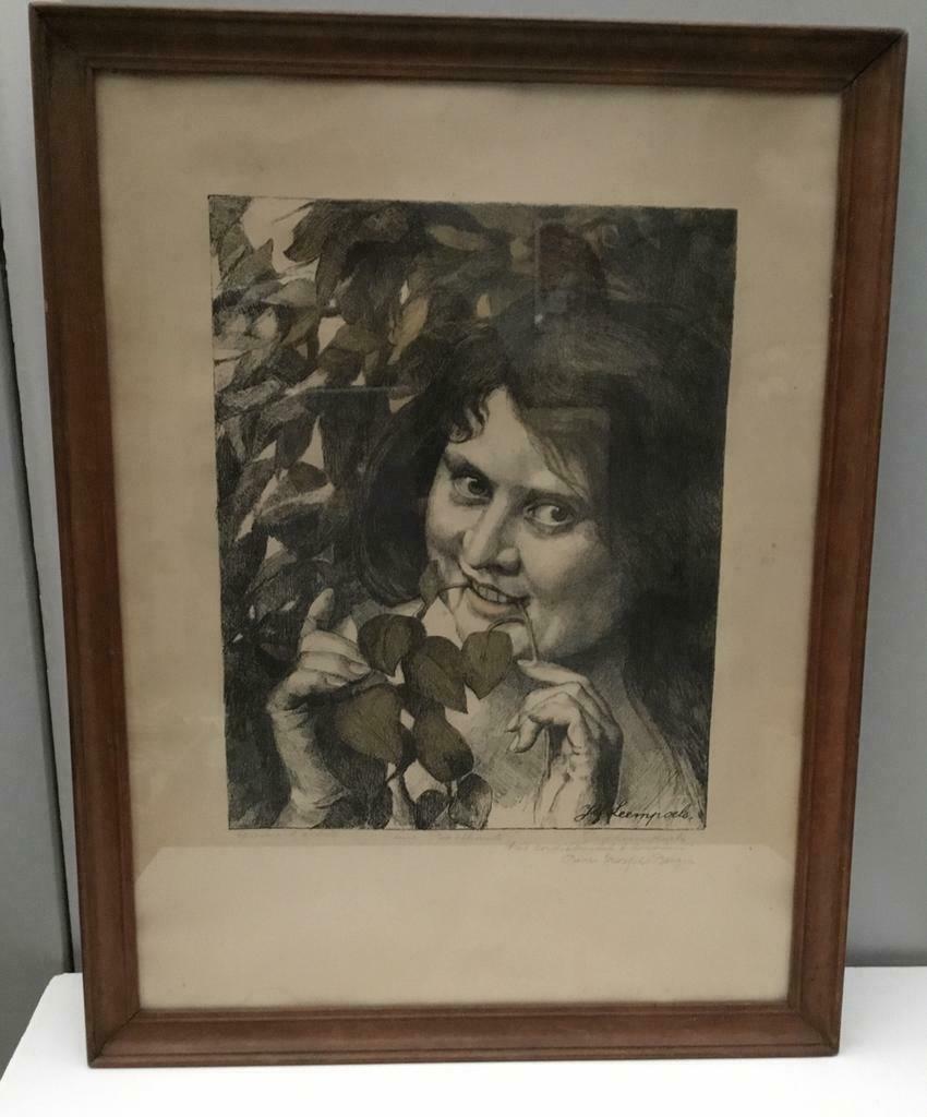 Jef Leempoels litho épreuve d’artiste Une Bachante, Antiek en Kunst, Ophalen of Verzenden
