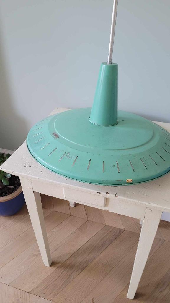 Vintage UFO hanglamp Van Haute, Ophalen, Gebruikt, Vintage, Metaal