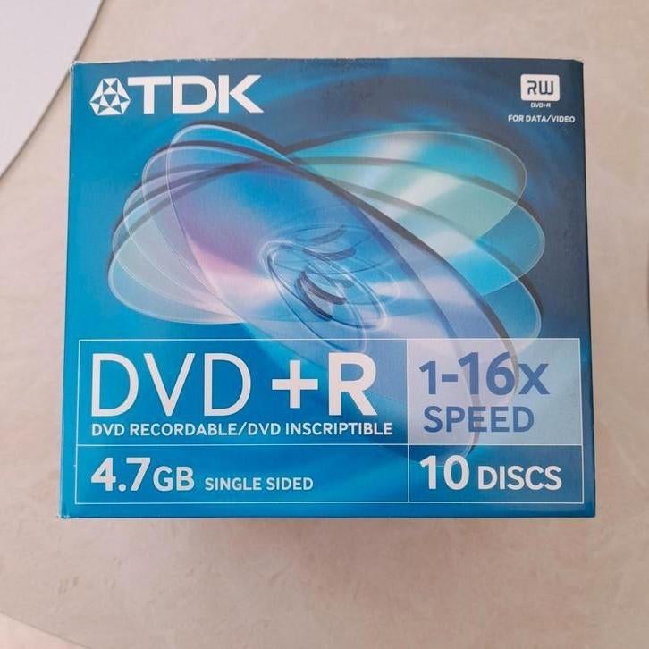 TDK 10 x DVD+R 4.7GB, Ophalen of Verzenden, Nieuw, Dvd, TDK