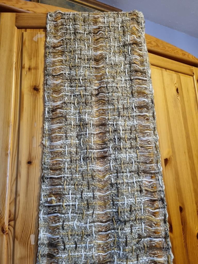 Echarpe-foulard mi-saison élégante 80 x 30 cm beige brun, Enlèvement ou Envoi, Porté