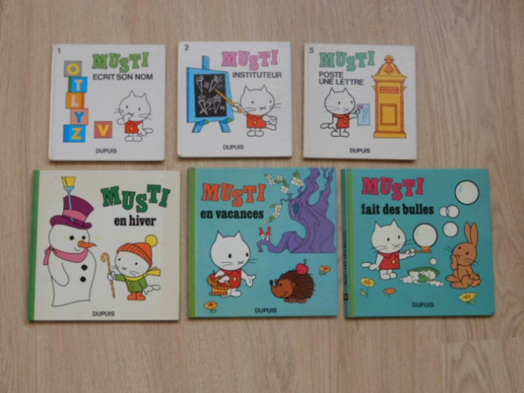 Vintage collectie van 6 „Musti” kinderboeken Editions Dupuis, Boeken, Ophalen of Verzenden, Zo goed als nieuw, Fictie algemeen