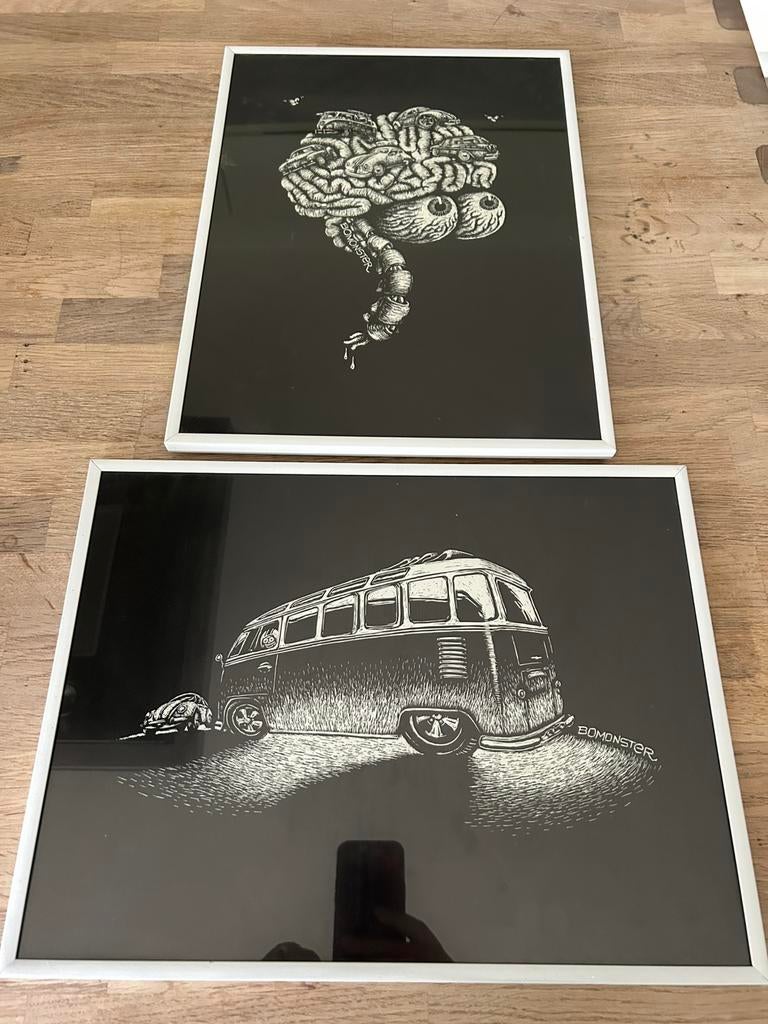 BOMONSTER posters, Avec cadre, Comme neuf, Enlèvement, Autres sujets/thèmes