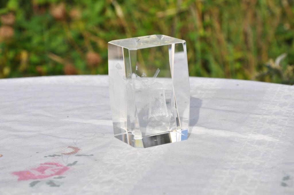 presse papier cristal hologramme moulin, Enlèvement ou Envoi
